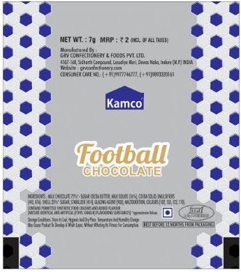 Kamco Football Chocolate (blue Colour) Device mark 3306570 Trademark