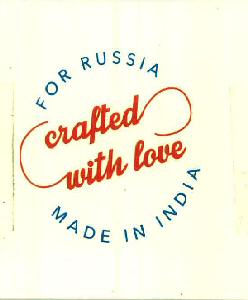 For Russia Crafted With Love Made In India Device mark 3311419 Trademark