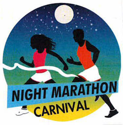 Night Marathon Carnival With Device Of Boy, Girl And Moon Device mark 3319491 Trademark