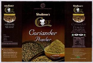 Shalimar's Chef (label) Device mark 3400598 Trademark