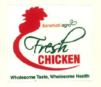 Baramati Agro Fresh Chicken Wholesome Taste, Wholesome Health Device mark 3418268 Trademark