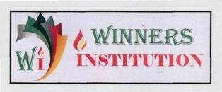 Winners Institution, Wi (logo) Device mark 3424410 Trademark