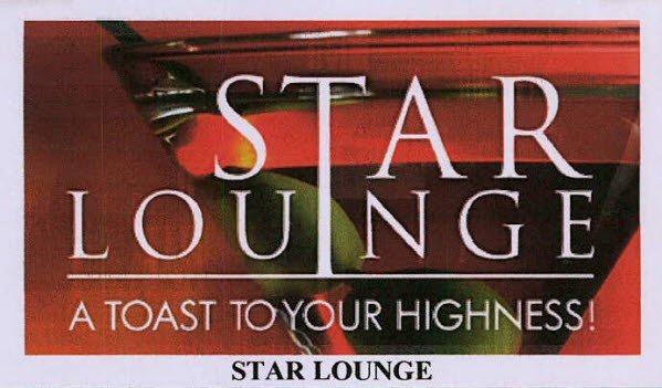 Star Lounge A Toast To Your Highness! Device mark 3441333 Trademark