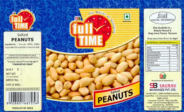 Full Time Salted Peanuts Device mark 3451901 Trademark