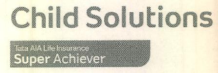 Child Solutions Tata Aia Life Insurance Super Achiever Device mark 3472262 Trademark