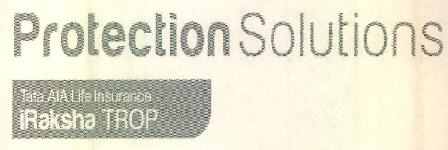 Protection Solutions Tata Aia Life Insurance Iraksha Trop Device mark 3472270 Trademark