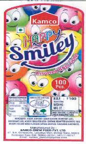 Kamco Smiley Assorted Ball Gum Device mark 3533800 Trademark