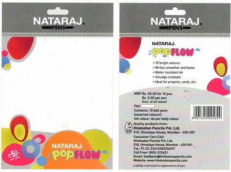 Nataraj Popflow Device mark 3550810 Trademark
