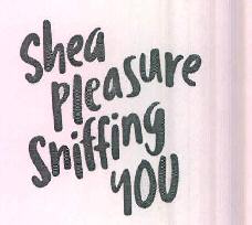 Shea Pleasure Sniffing You Device mark 3654643 Trademark