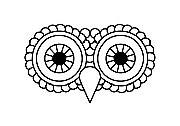 Device Of An Owl's Face Device mark 3667207 Trademark