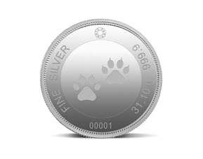 Device Of Silver Coin With Animal Footprint Device mark 3690512 Trademark