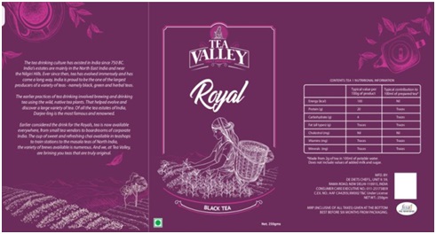 Tea Valley Royal Device mark 3705203 Trademark