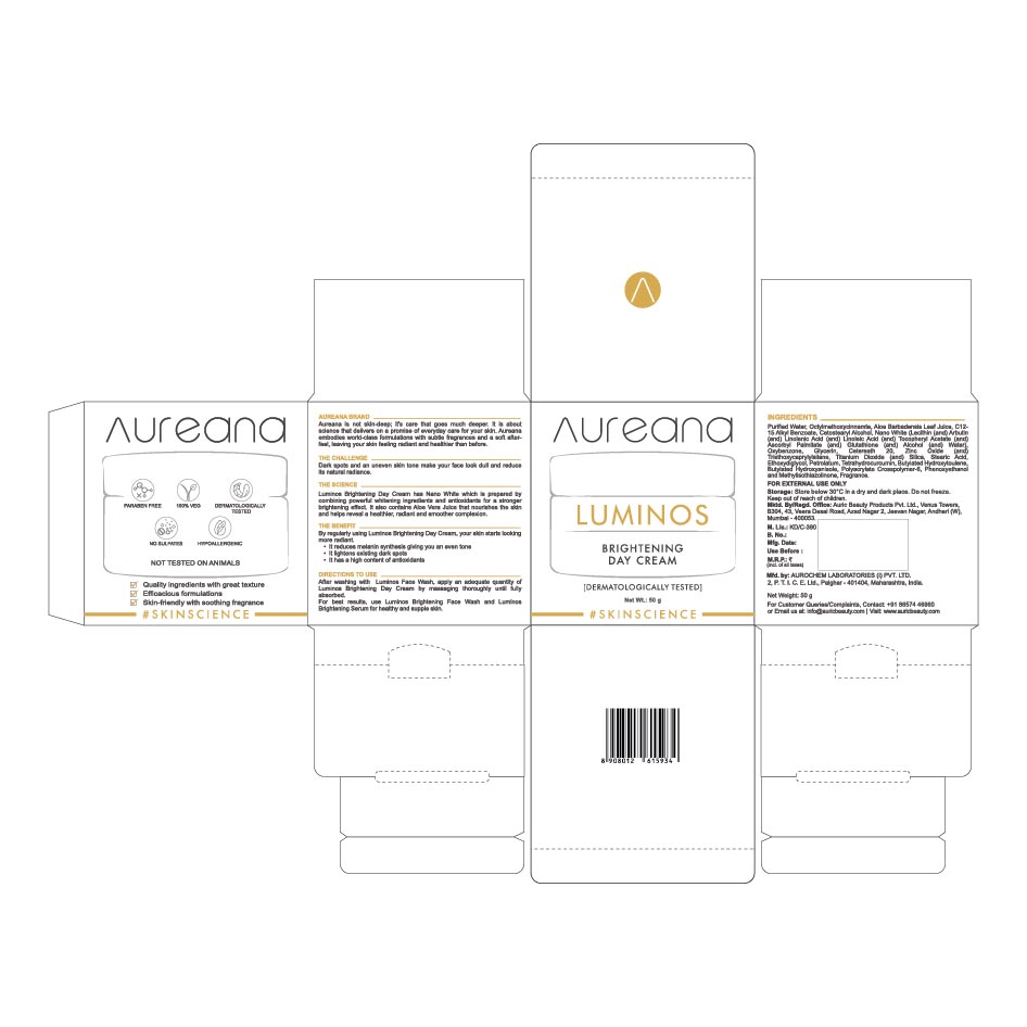 Aureana Luminos Brightening Day Cream #skinscience Device mark 4437011 Trademark
