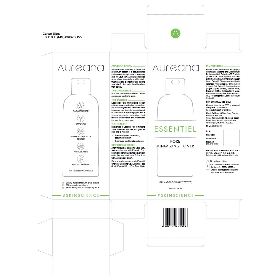 Aureana Essentiel Pore Minimizing Toner #skinscience Device mark 4437013 Trademark
