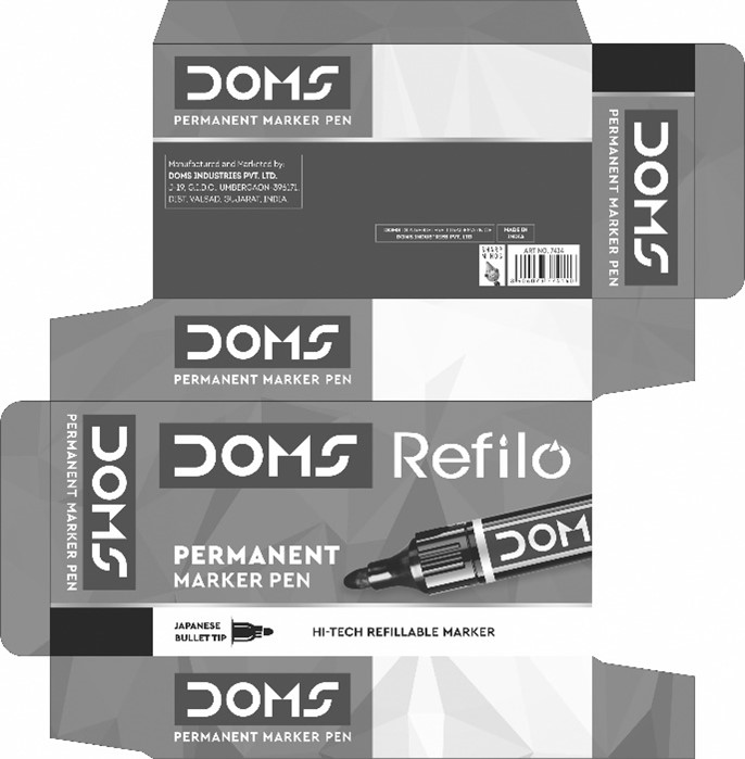 Doms Refilo Permanent Marker Pen Packaging Device mark 4938749 Trademark