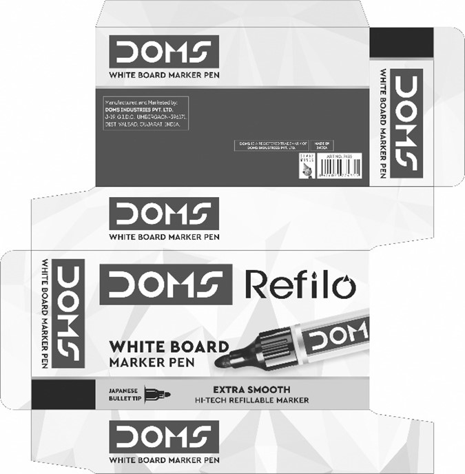 Doms Refilo White Board Marker Pen Packaging Device mark 4938750 Trademark