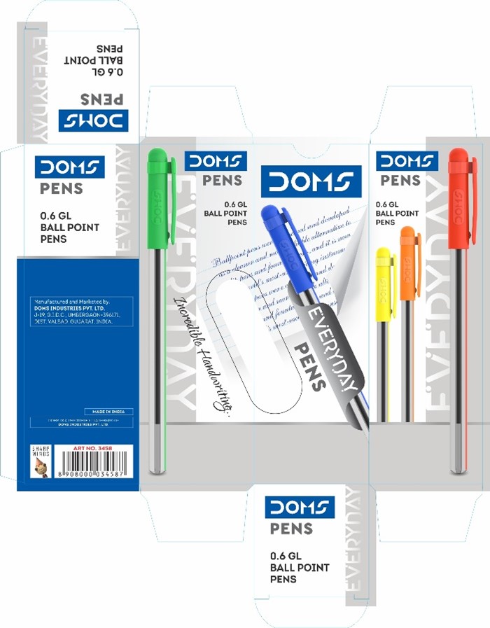 Doms Df Ball Point Pens Packaging Device mark 4940198 Trademark
