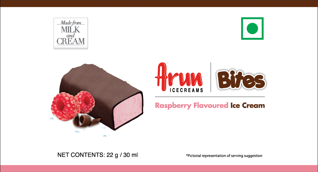 Arun Icecreams Bites Raspberry Flavoured Ice Cream Device mark 4940992 Trademark