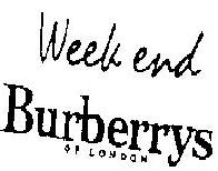 Week End Burberrys Device mark 822101 Trademark