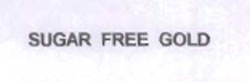 Sugar Free Gold Device mark 1369741 Trademark