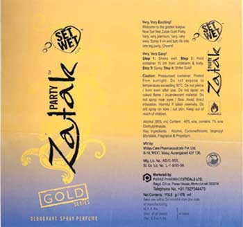 Set Wet Party Zatak Device mark 1559381 Trademark