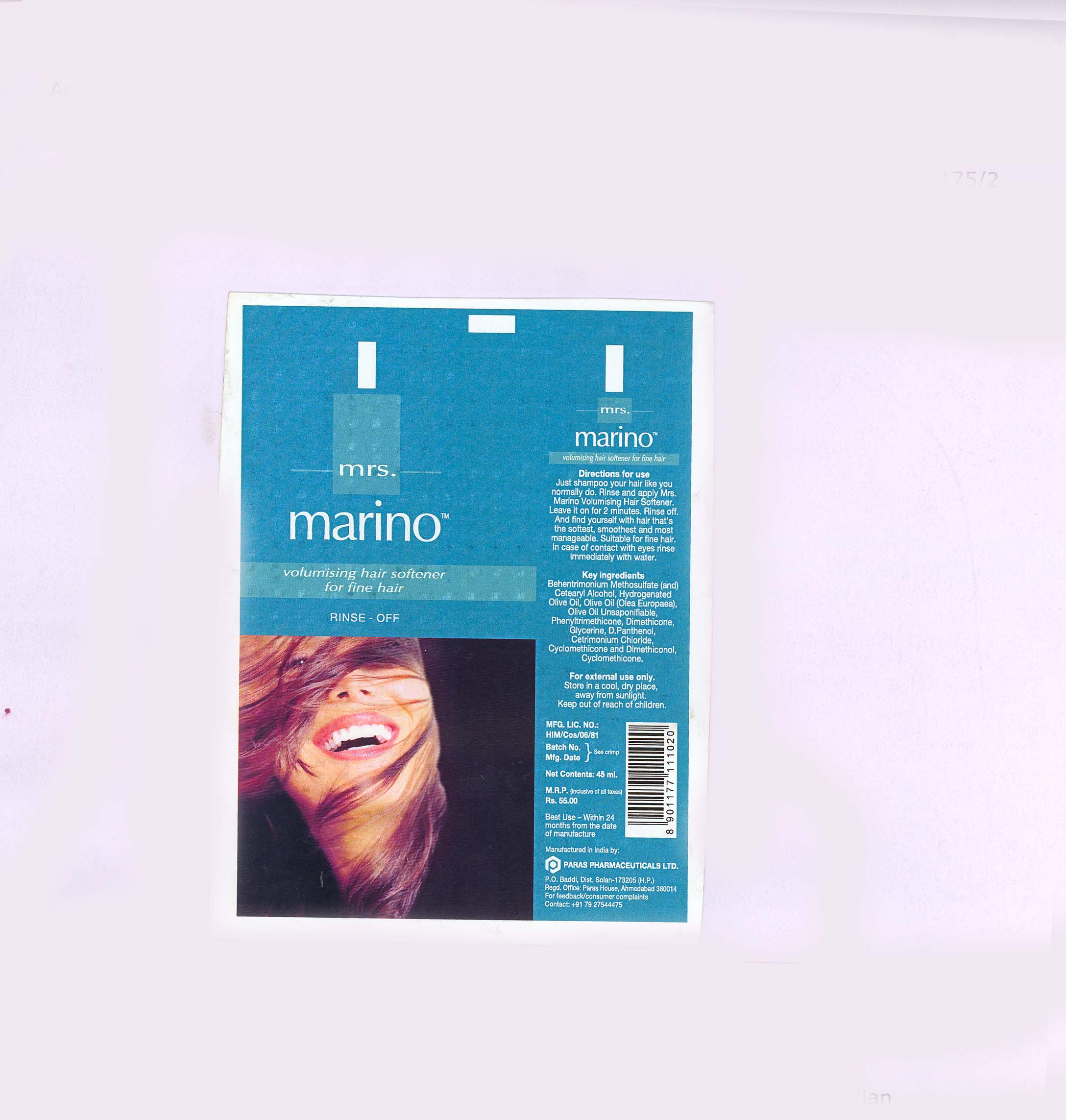 Mrs.marino (label) Device mark 1660431 Trademark