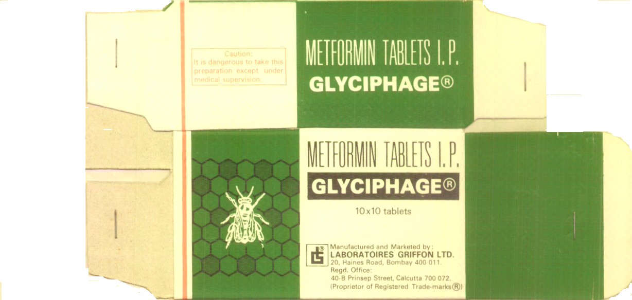 Metformin Tablets I.p. Glyciphage Device mark 642699 Trademark
