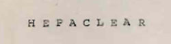 Hepaclear Device mark 665575 Trademark
