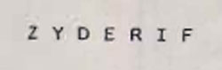 Zyderif Device mark 818849 Trademark
