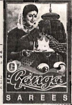Ganga Sarees Lady (device) Device mark 834989 Trademark