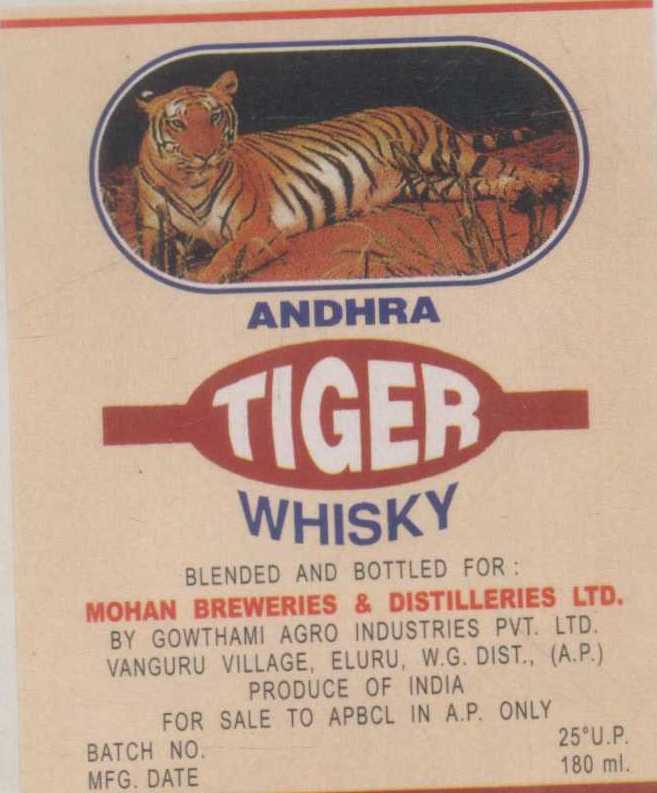 Tiger Whisky Device mark 836559 Trademark