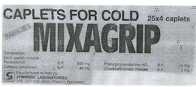 Caplets For Cold Mixagrip Device mark 851297 Trademark