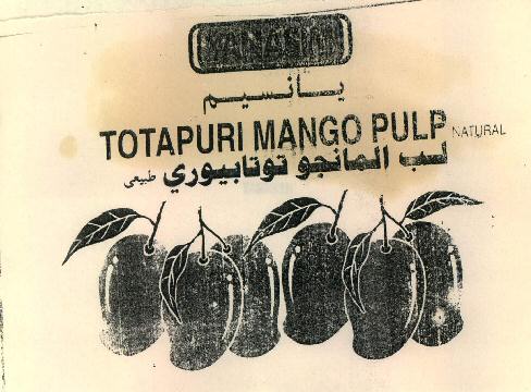 Totapuri Mango Pulp (device Of Mangos) Device mark 879982 Trademark