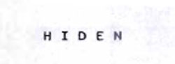 H I D E N Device mark 927544 Trademark