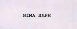 Nima Saph Device mark 929585 Trademark