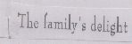 The Family's Delight (label) Device mark 956469 Trademark