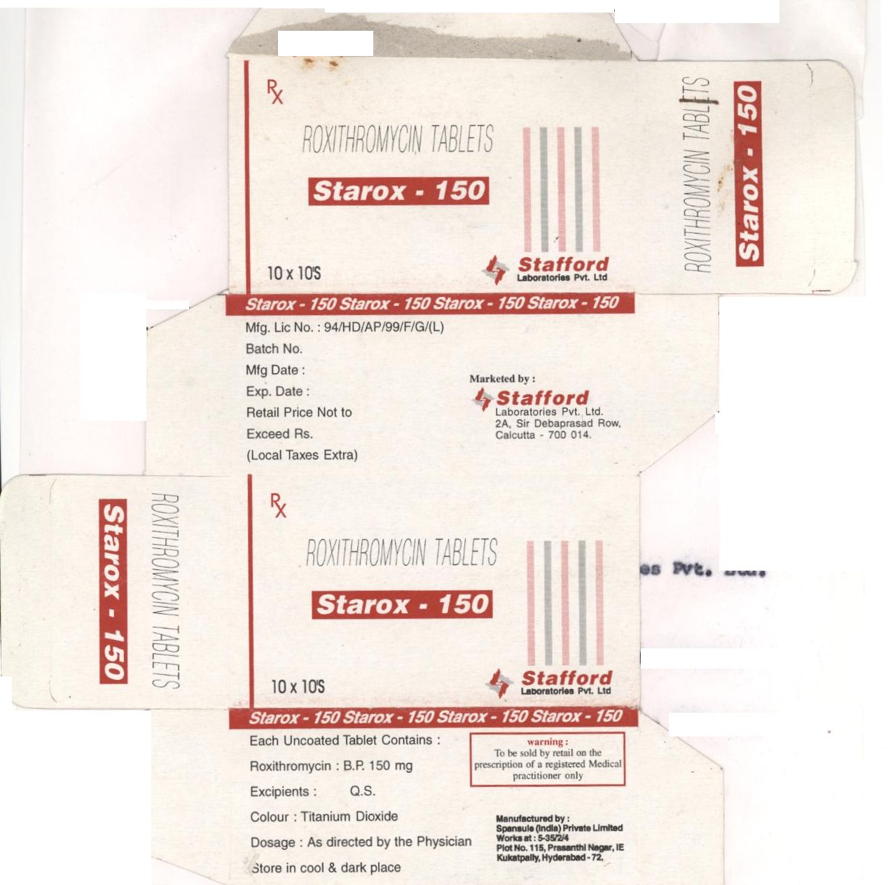 Starox-150 Device mark 1015816 Trademark