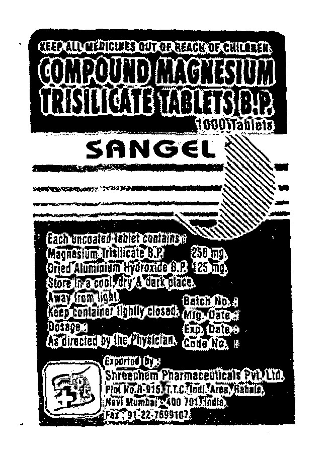 Compound Magnesium Trisilicate Tablets B.p. Device mark 1031781 Trademark