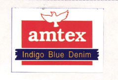 Amtex Indigo Blue Denim Device Of A Bird (label) Device mark 1054142 Trademark
