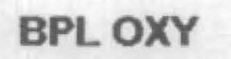 Bpl Oxy Device mark 1070487 Trademark