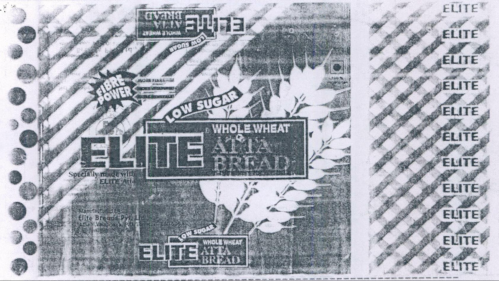 Elite-low Sugar Whole Wheat Atta Bread (label) Device mark 1115154 Trademark