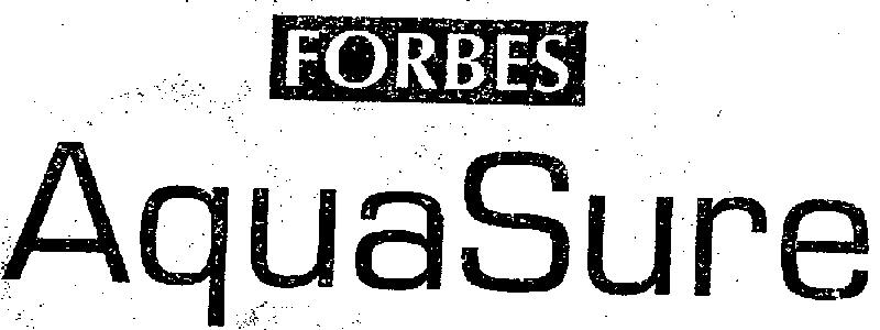 Forbes Aquasure (special Forms Of Writing.) Device mark 1238211 Trademark