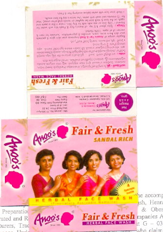 Anoo"s Fair & Fresh Device mark 1254783 Trademark