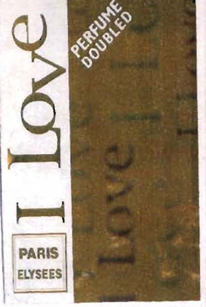 I Love (label) Device mark 1272580 Trademark