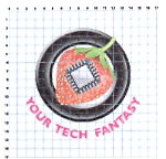 Stawberry In A Circle With Chip Device Checked Patter & Wiords Your Tech Fantasy Device mark 1325135 Trademark