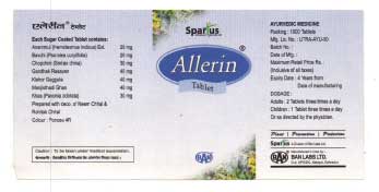 "allerin" (label) Device mark 1344344 Trademark