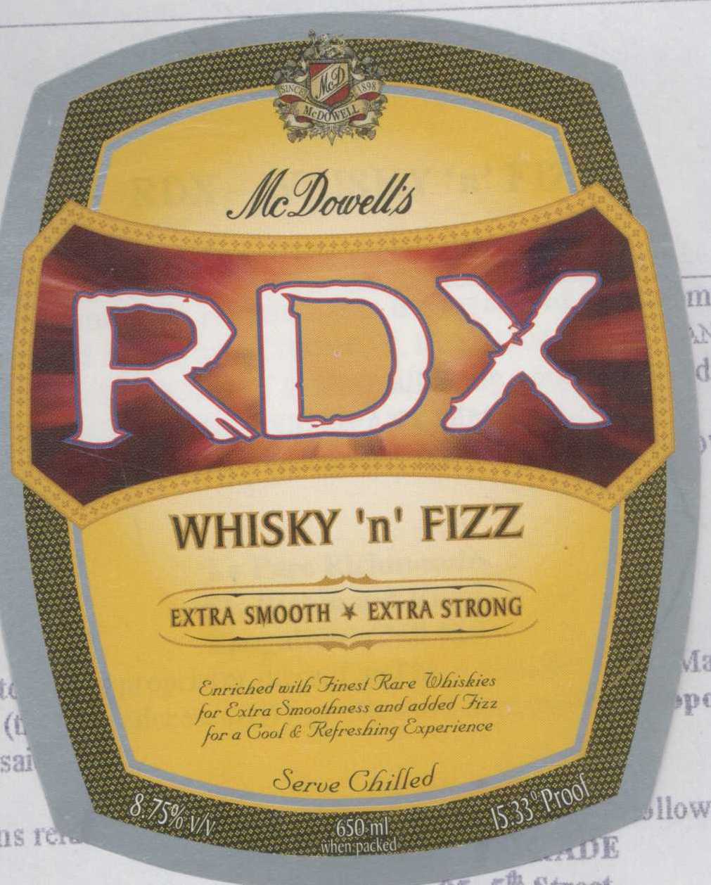 Rdx- Whisky "n" Fizz Device mark 1357620 Trademark