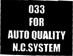 033 For Auto Quality N.c. System Device mark 1359537 Trademark