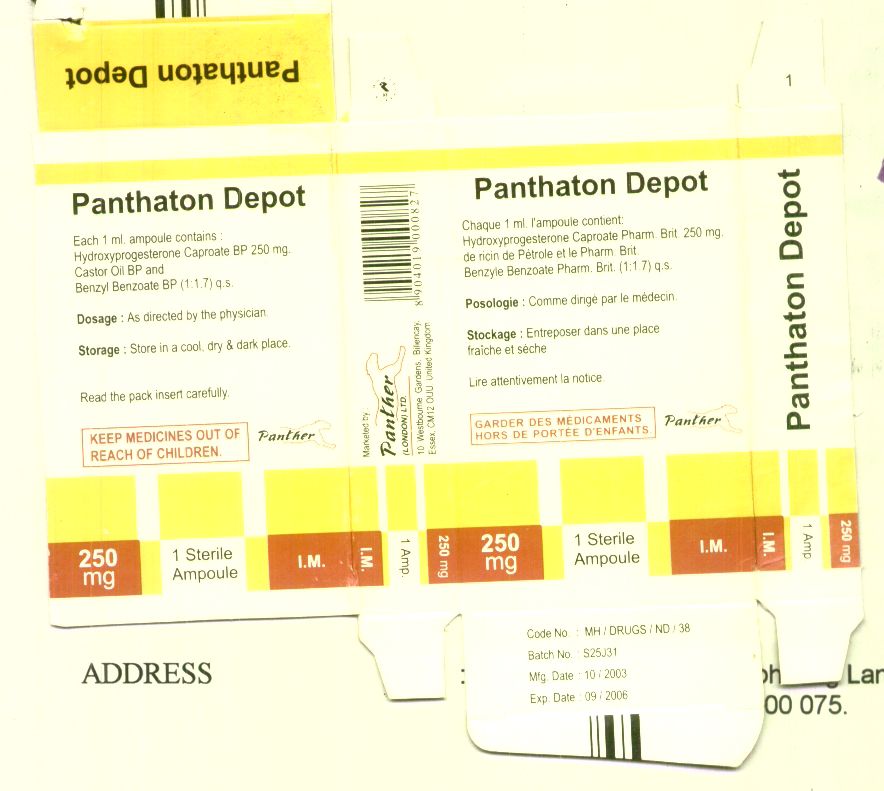 Panthaton Depot (label) Device mark 1385269 Trademark