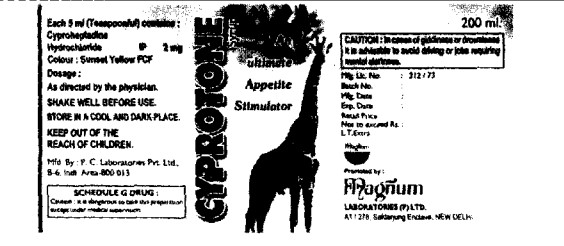 Cyprotone (label) Device mark 1402571 Trademark